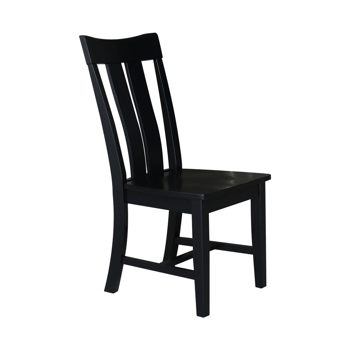 Solid Wood Dining Chairs Set of 2 in Black A2427