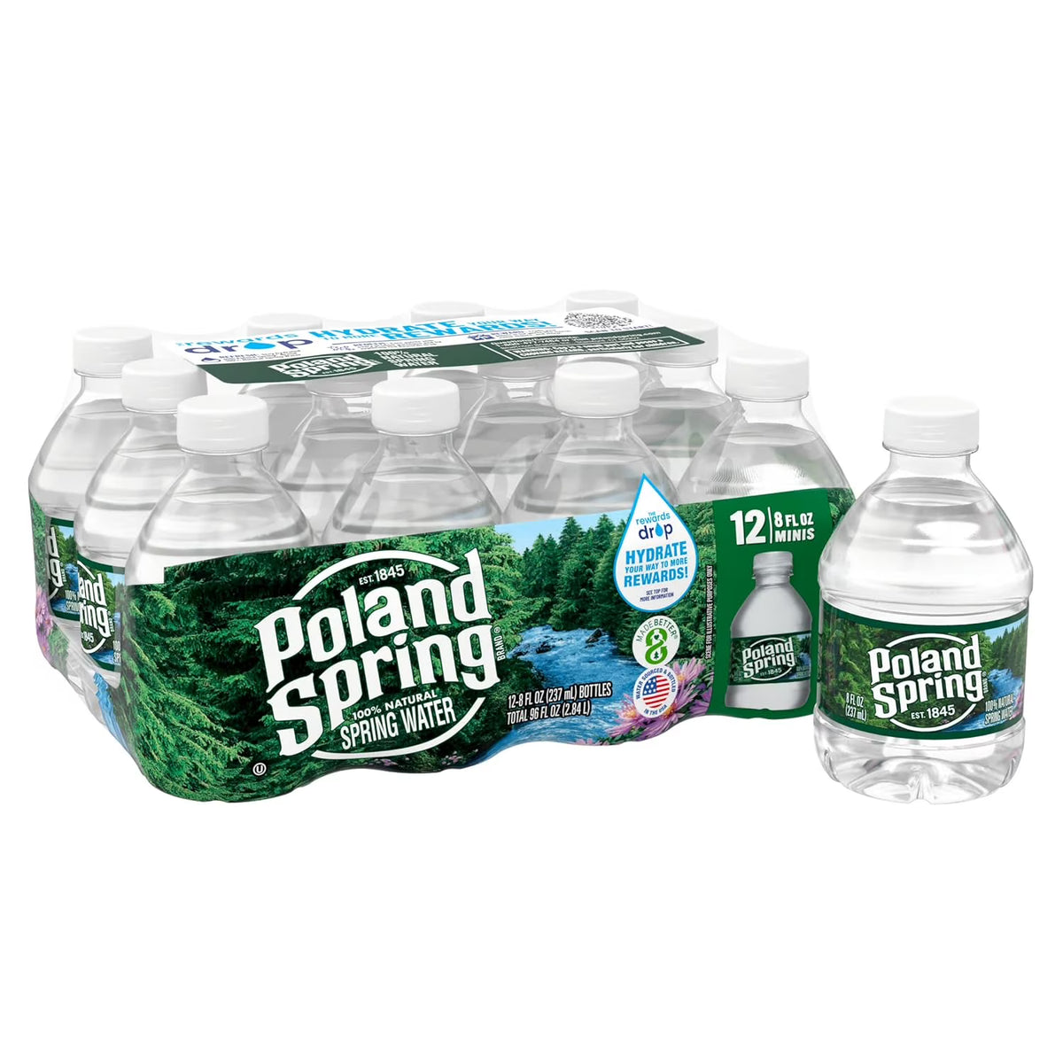 12 Pack Natural Spring Water 8 Ounces P9749