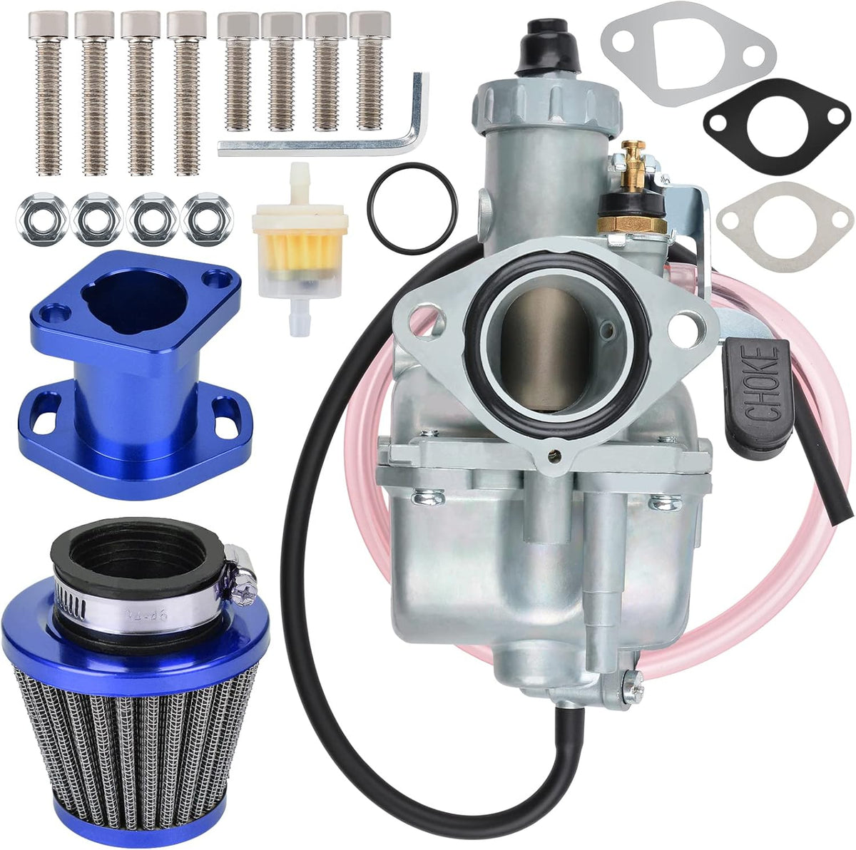 Blue 38mm Carburetor Air Filter Kit Pack of 2 L6174
