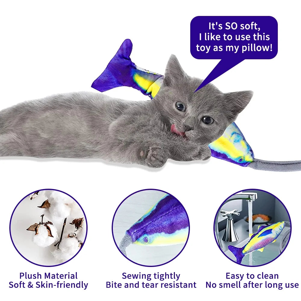 Wiggle Fish Catnip Plush Cat Toy P3400