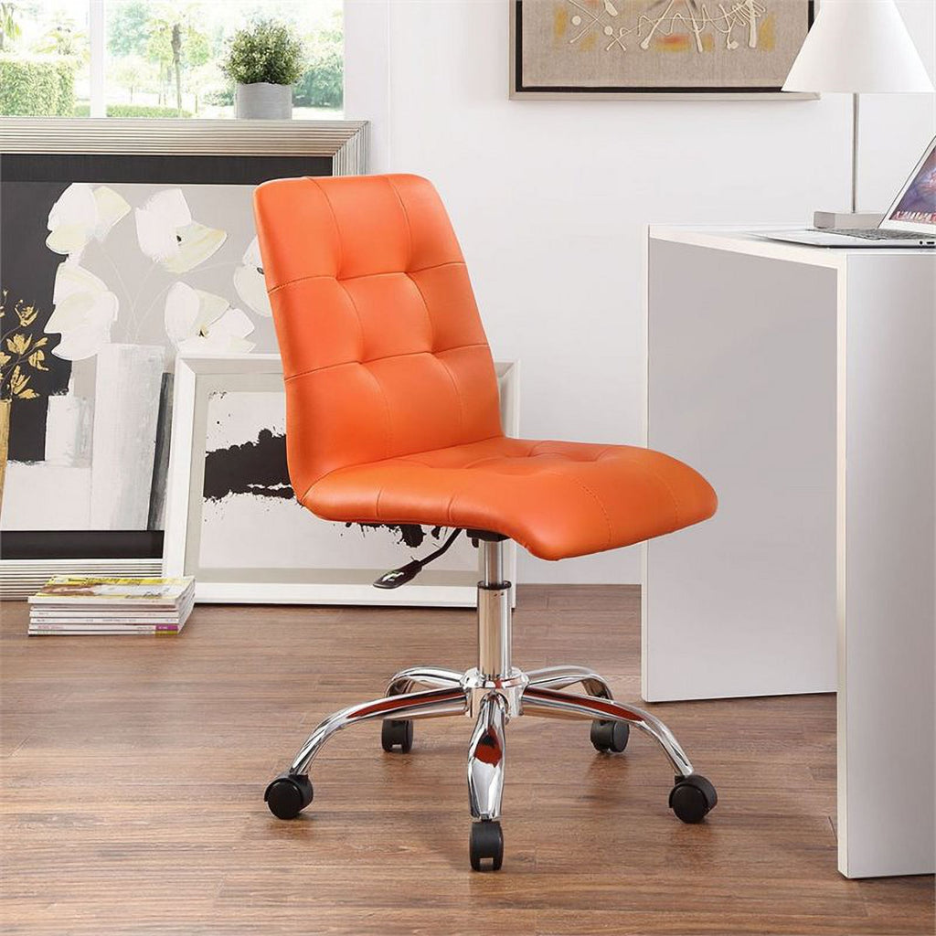 Faux Leather Mid Back Swivel Office Chair G950