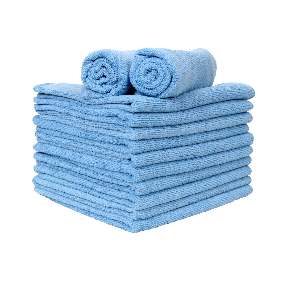 Blue Microfiber Hand Towels, Bulk Case of 180, 15x24 F57293