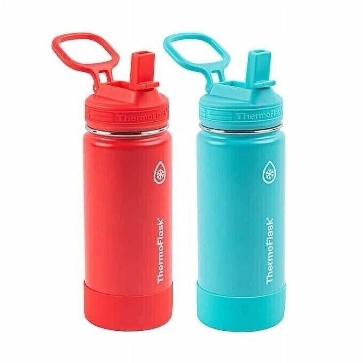 16oz Stainless Steel Water Bottles, 2 Pack J94156