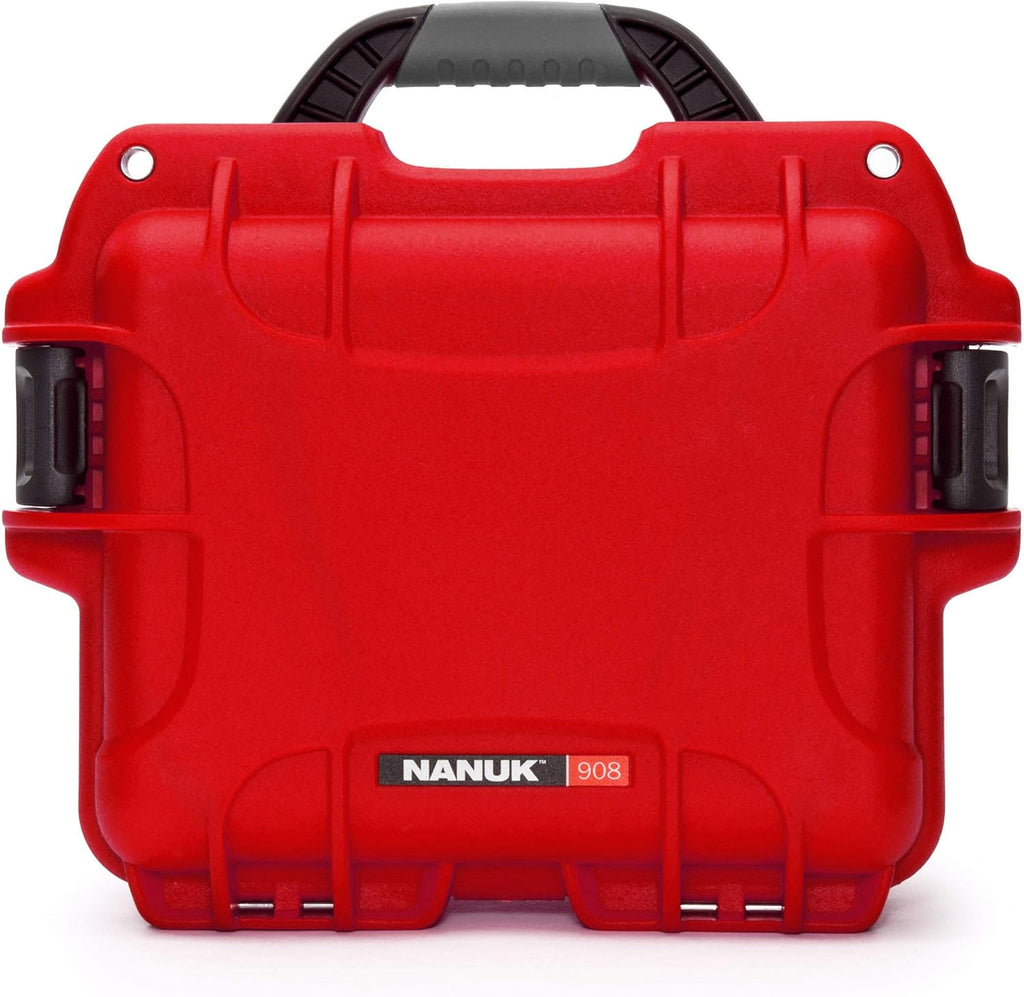 Waterproof Hard Case with Foam Insert, Red, Pack of 2 D623