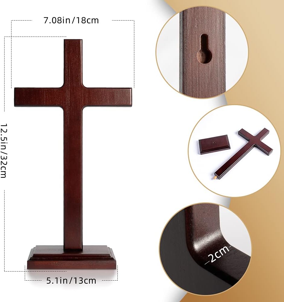 12.5 Inch Wooden Wall Cross E816409