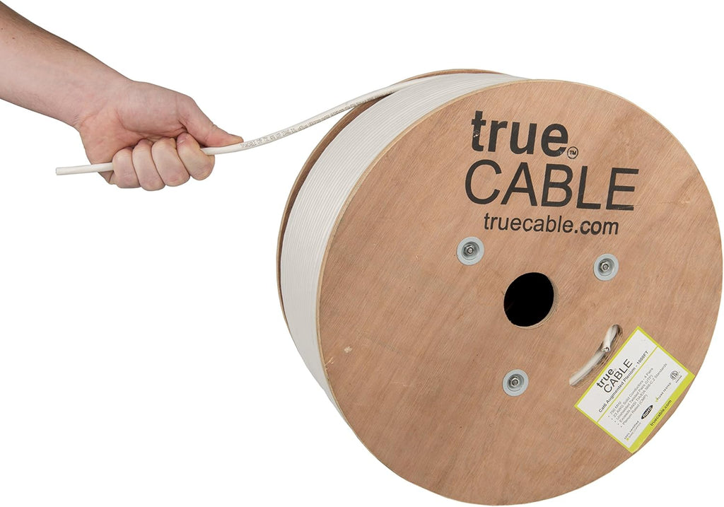 1000ft Black 23AWG 4 Pair Solid Bare Copper Bulk Ethernet Cable A410