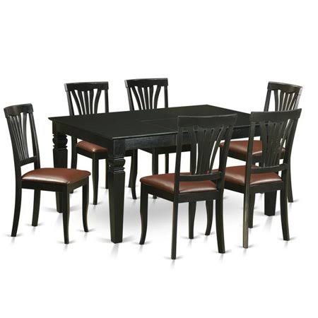 7 Piece Black Dining Set L665