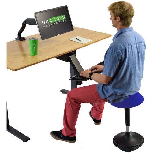 Blue Vinyl Wobble Stool D753