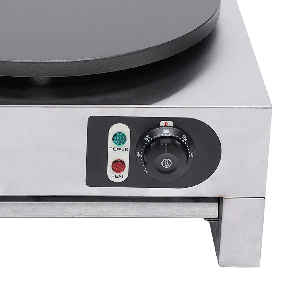 15.7" 110V Commercial Electric Pancake Machine Non Stick Single Hotplate W9621