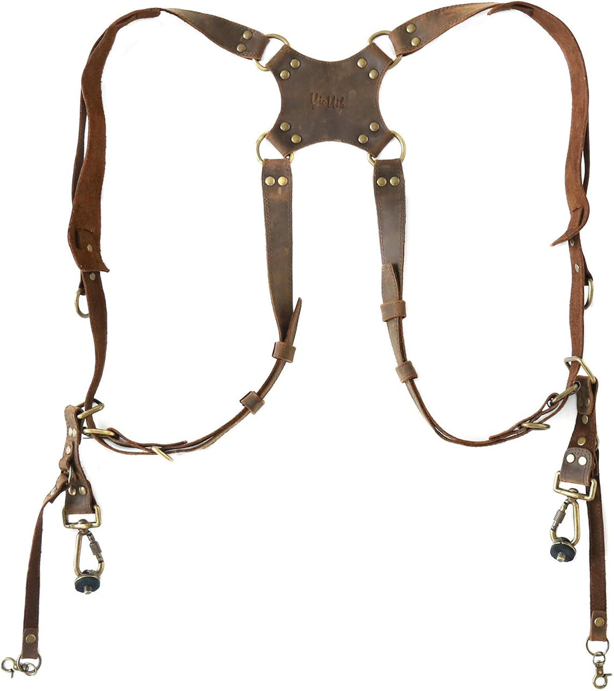 Retro Dual Camera Leather Shoulder Strap I1259