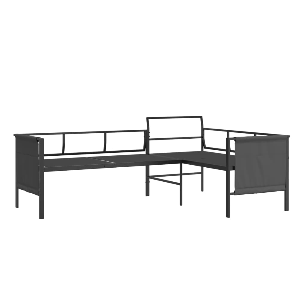 Anthracite Steel and Textilene Patio Corner Sofa W338896