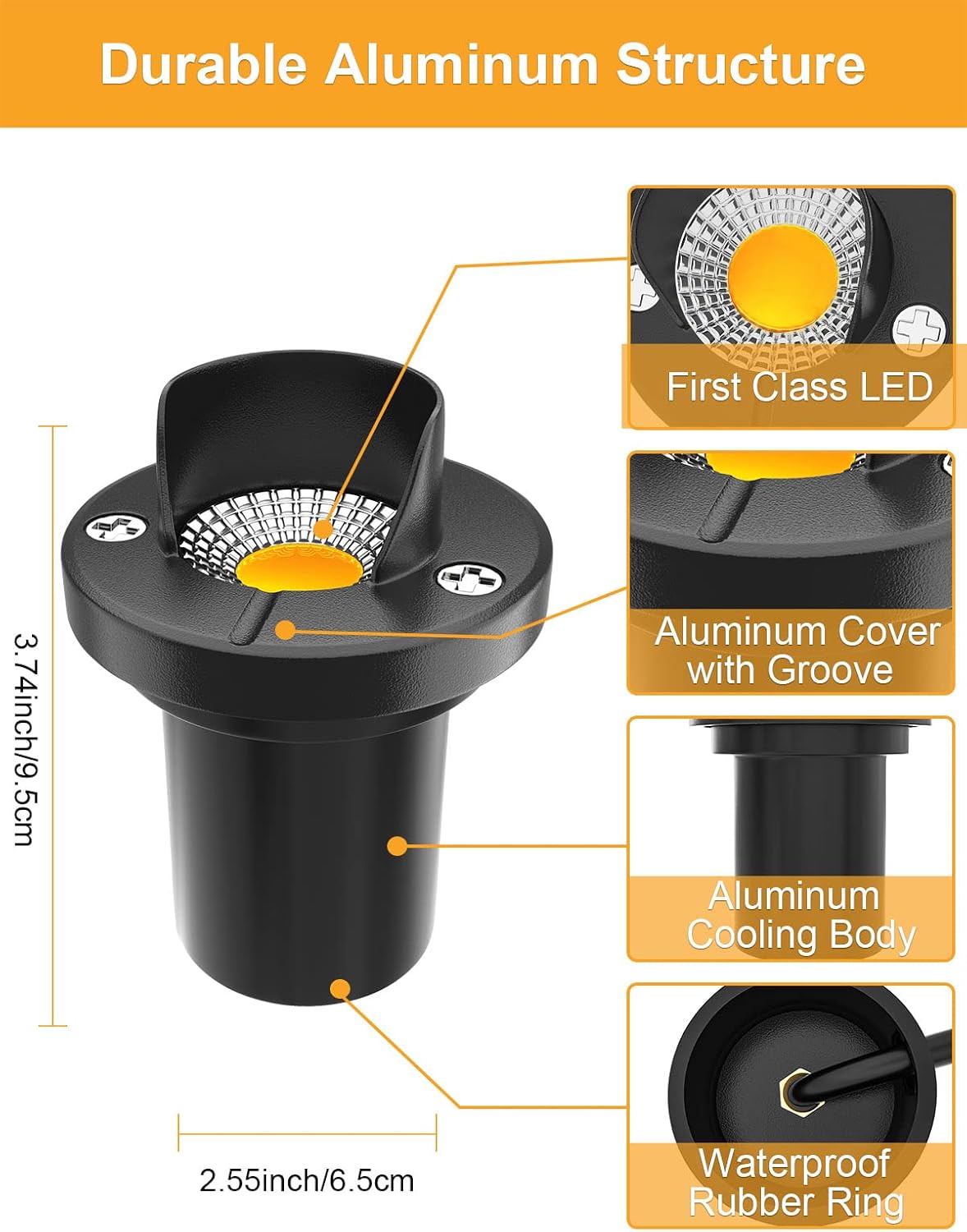 10W Low Voltage Warm White LED Landscape Lights (10PACK) S5461