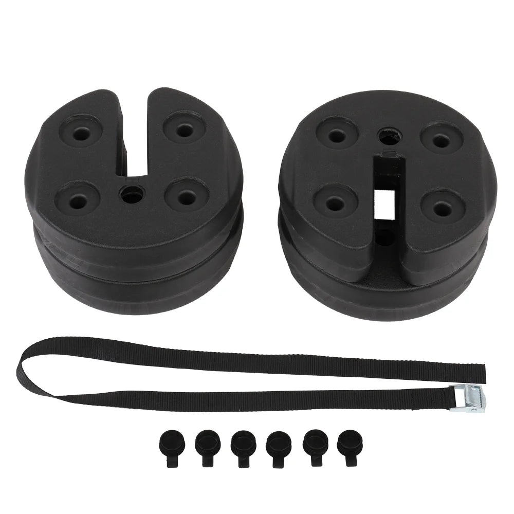 4 Pieces Black Tent Shade Canopy Water Fillable Weight Plates P439952