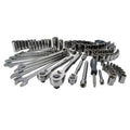 121 Piece SAE and Metric Chrome Mechanic Tool Set L35094
