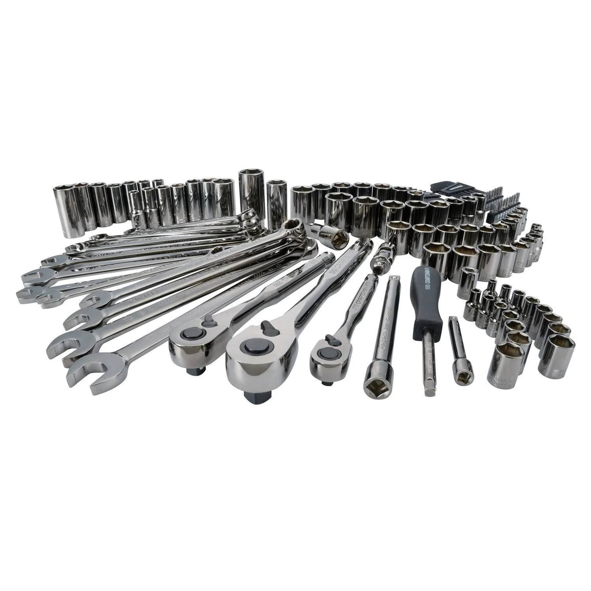 121 Piece SAE and Metric Chrome Mechanic Tool Set L35094