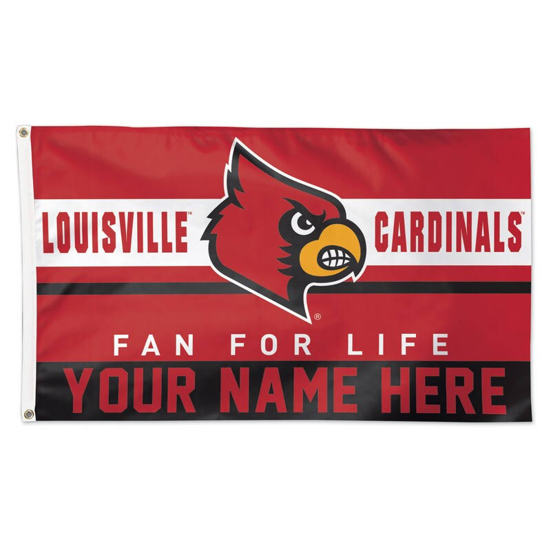 Louisville Cardinals 3 x 5 One-Sided Deluxe Flag X9912