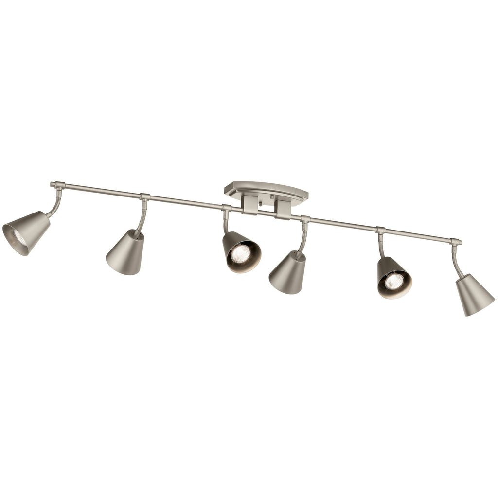 Satin Nickel 6 Light Rail Light X9048