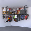 Overhead Garage Storage Rack with 18 Accessory Hooks S1421