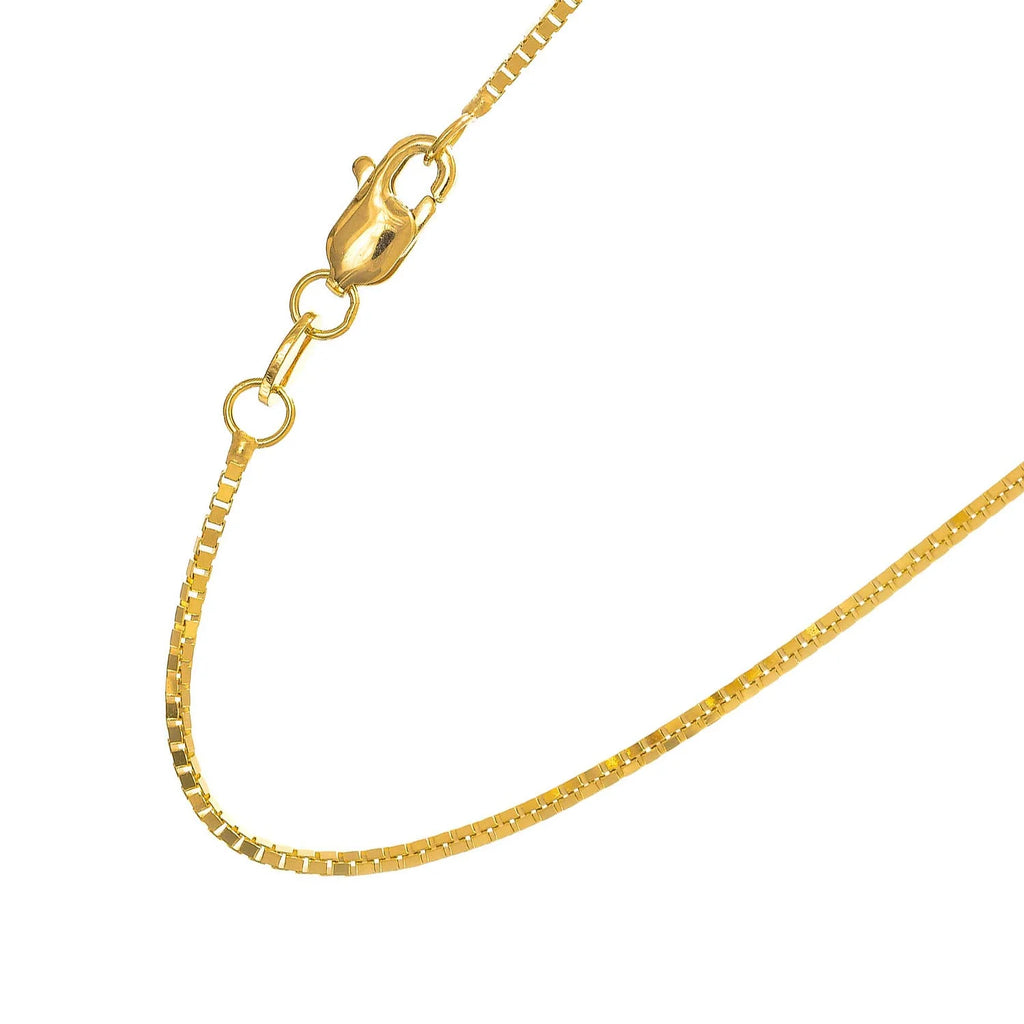 14kt Yellow Gold Box Chain with Lobster Clasp I298