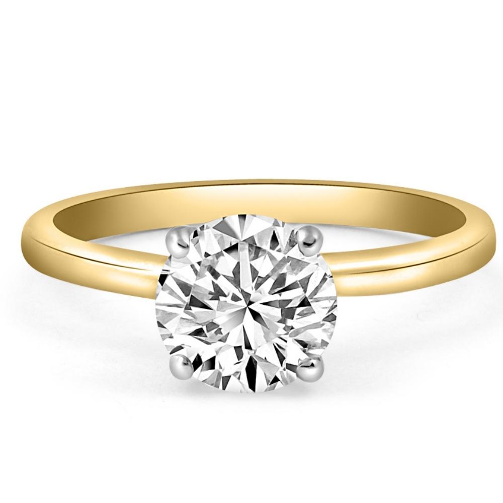 1 1/2CT Moissanite 4Prong Solitaire Engagement Ring Q181