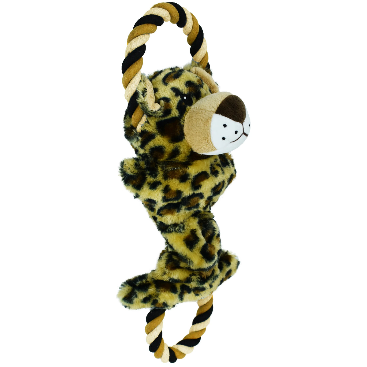 Leopard Dog Toy with Rope J959902