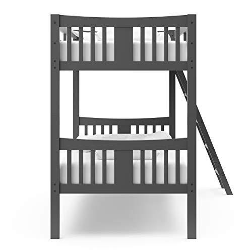 Gray Solid Hardwood Twin Over Twin Bunk Bed L3820