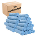 Blue Microfiber Hand Towels, Bulk Case of 180, 15x24 F57293