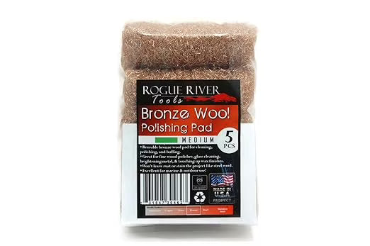 Bronze Wool Pads Medium 5pc V2149