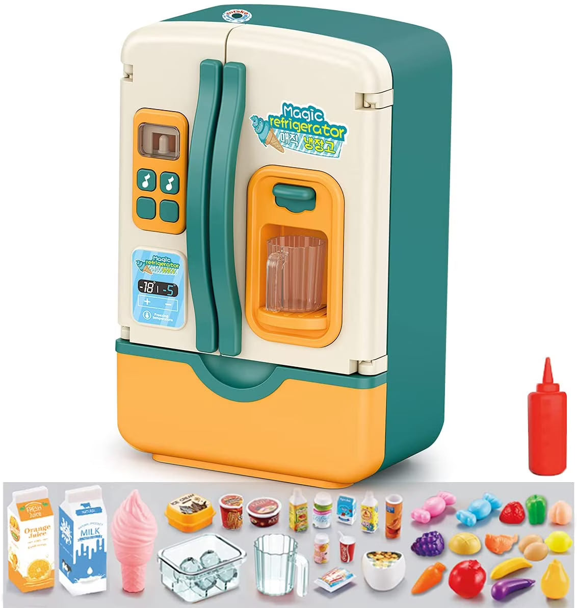 39 PCS Red Kids Play Refrigerator Toy W47109