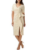 Metallic Knee Length Cocktail Dress N816197