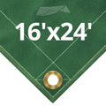 Green Canvas Tarps 16' x 24' R7279