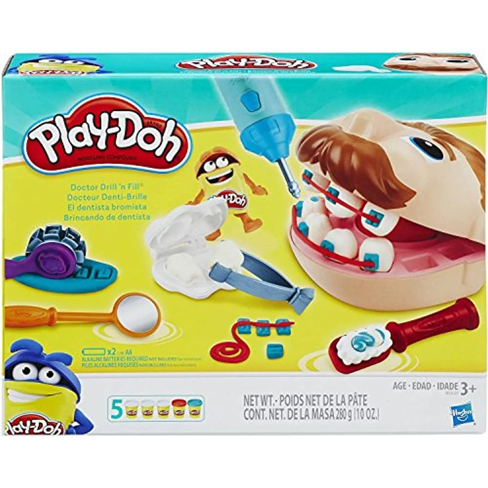 Play Doh Doctor Drill n Fill Play Set and Rainbow Starter Set Bundle C5779
