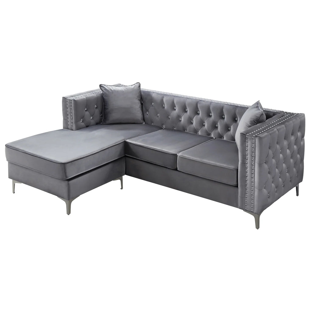Gray Sofa Chaise S73956