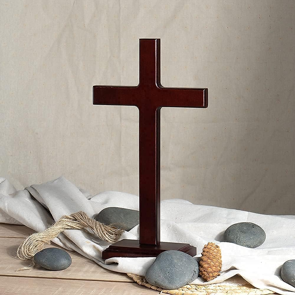 12.5 Inch Wooden Wall Cross E816409