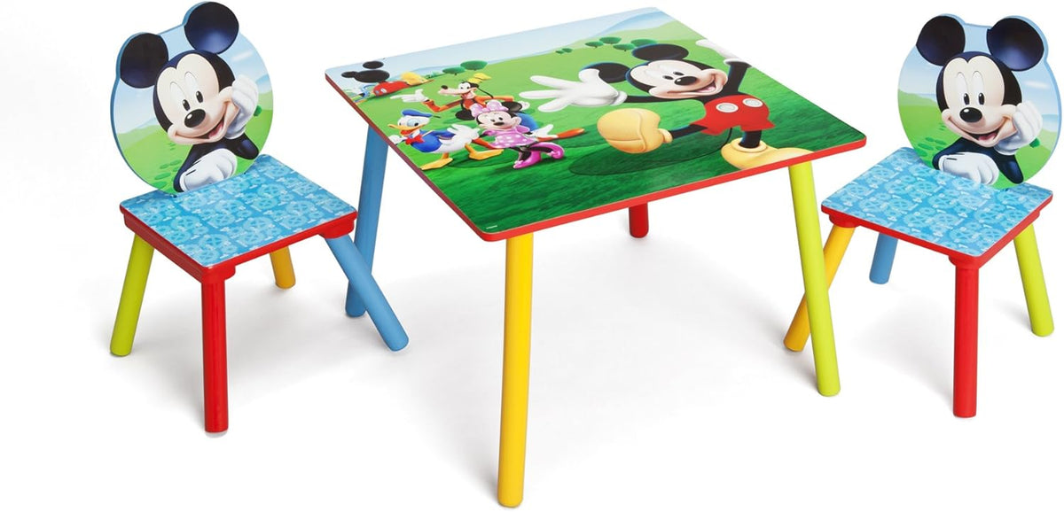 Kids Table and Chair Set with 2 Chairs and 6 Bin Toy Organizer R748