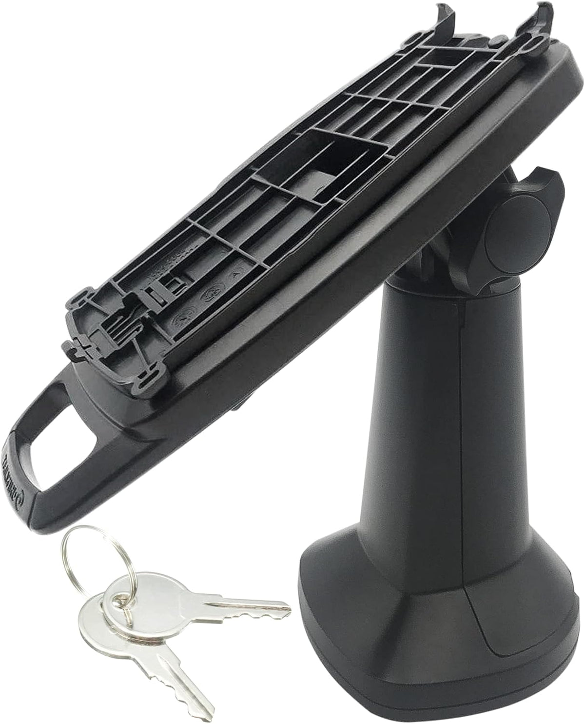 Black Latch and Key Lock Pole Mount Terminal Stand R508909