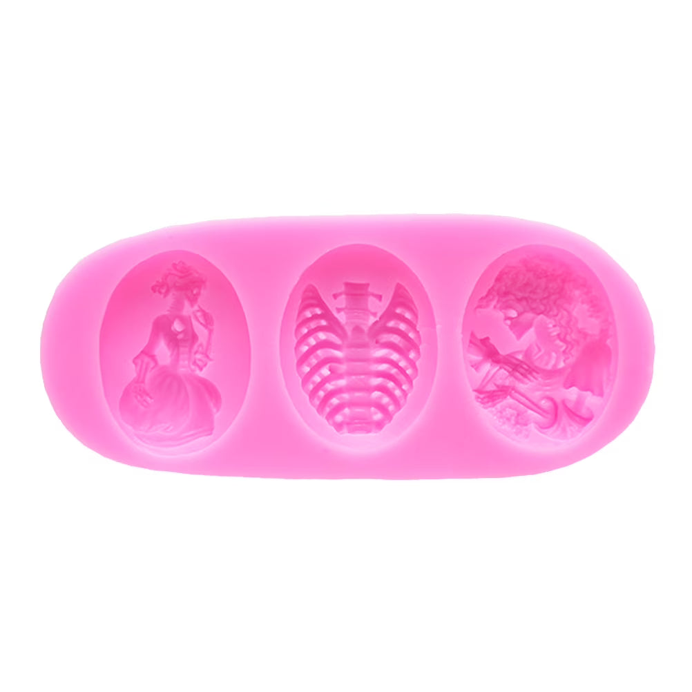 Pink Silicone Skull Chocolate Mold D18917