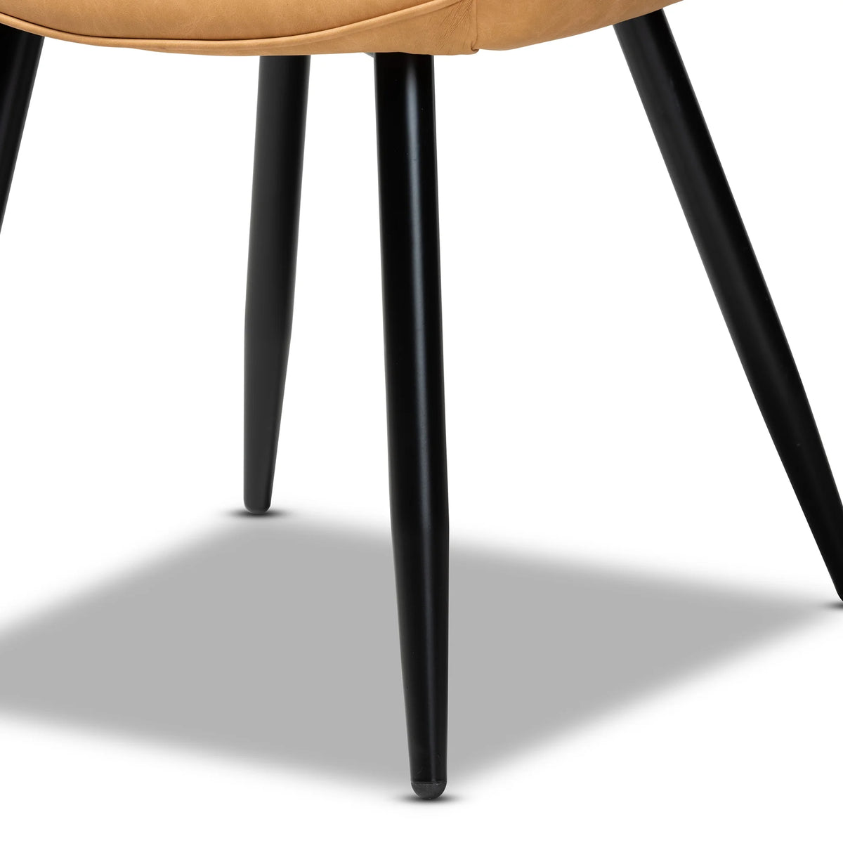 Tan Faux Leather 4-Piece Dining Chair Set P603455