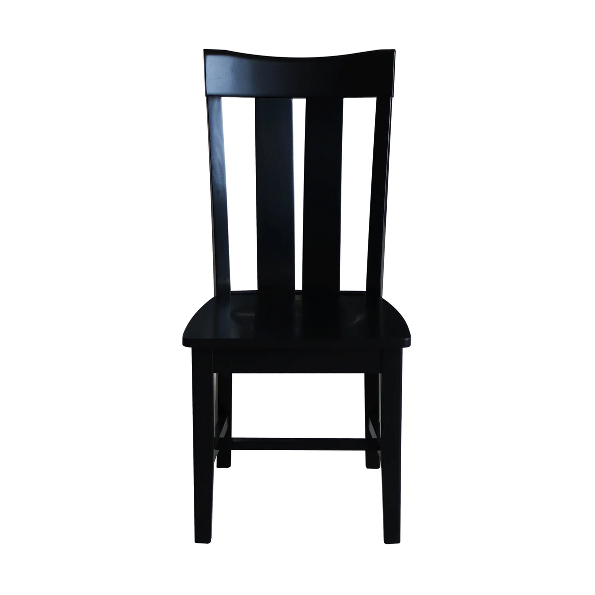 Solid Wood Dining Chairs Set of 2 in Black A2427