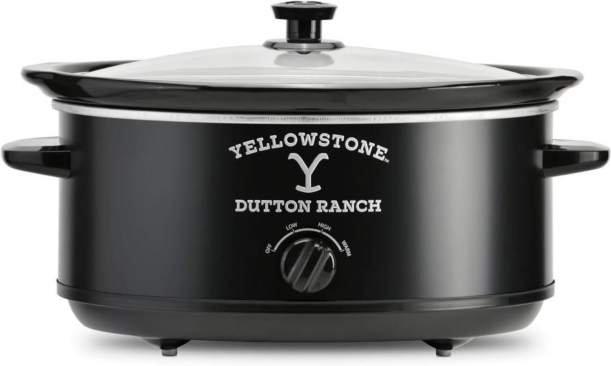 Matte Black 7qt Slow Cooker with Manual Heat Control V325