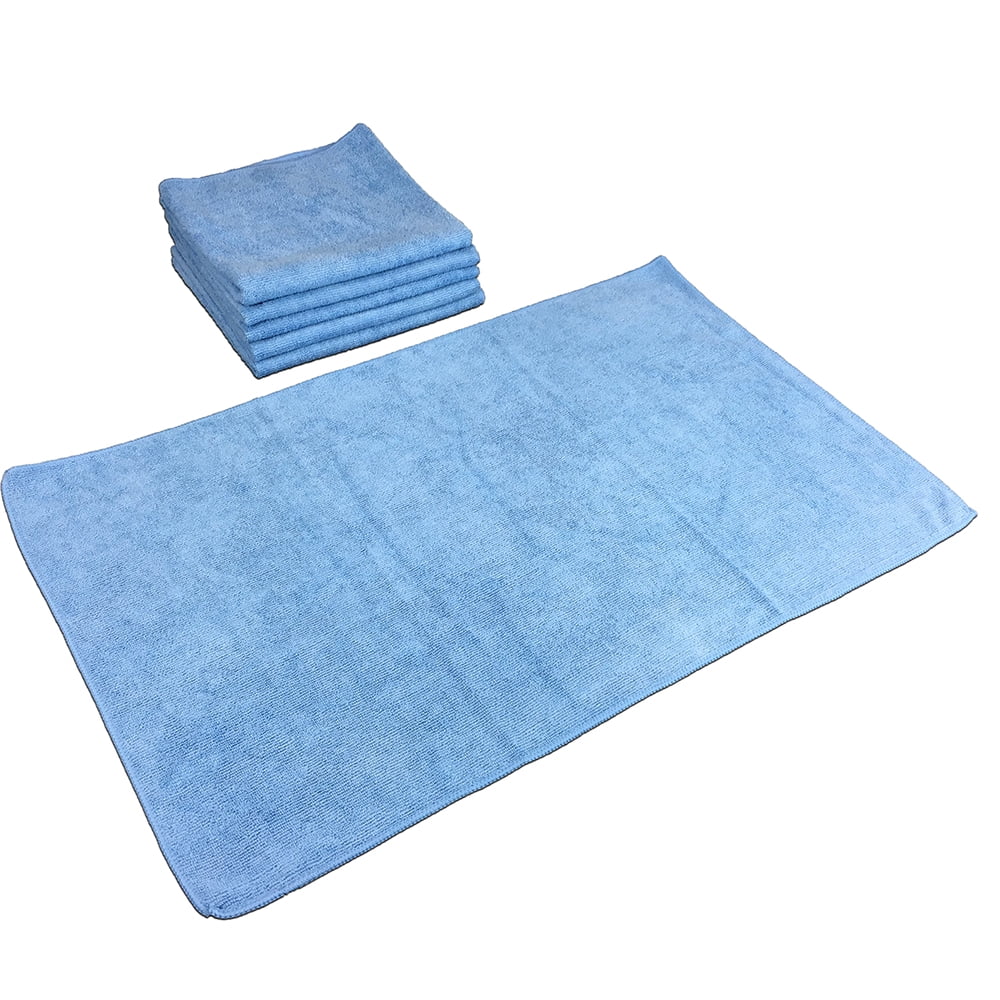 Blue Microfiber Hand Towels, Bulk Case of 180, 15x24 F57293