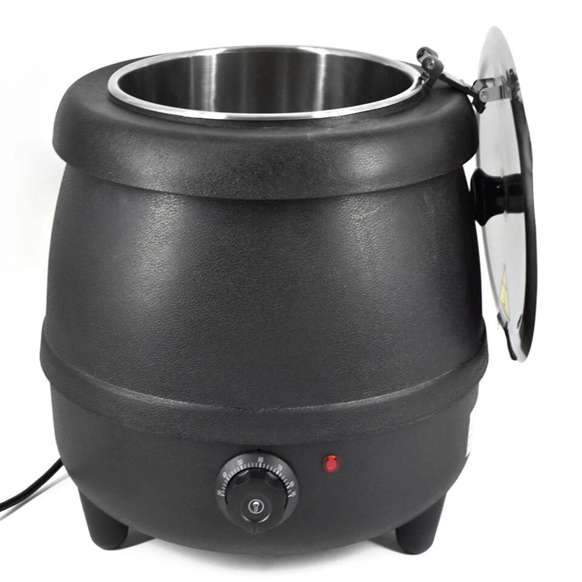 10L Commercial Electric Soup Kettle Stainless Steel 400W Black L9529