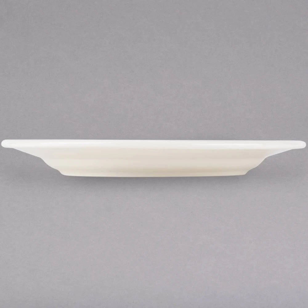 12/Case 10x22 Eggshell Wide Rim China Plate Z8302