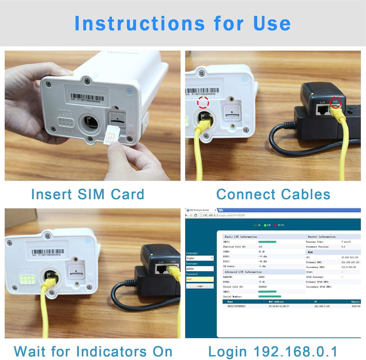150Mbps CAT4 LTE Router with SIM Card Slot Z153