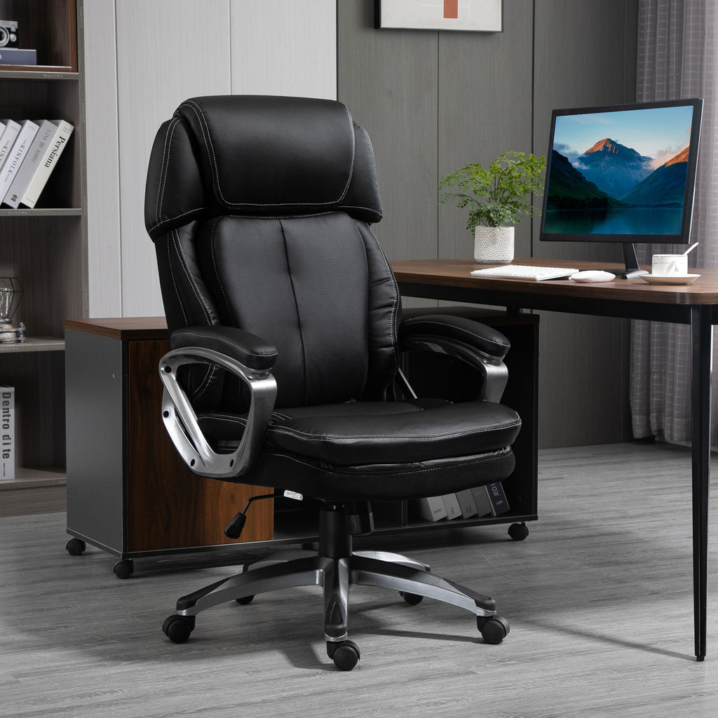 Black High Back Office Chair with Adjustable Height and Wheels Z82584