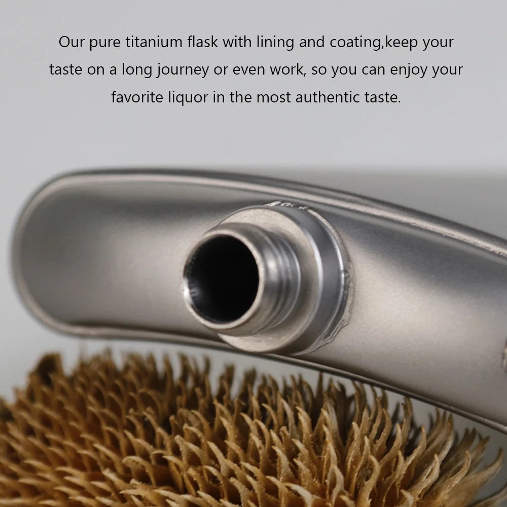 Ultralight Titanium Flask with Screw Clip K8315