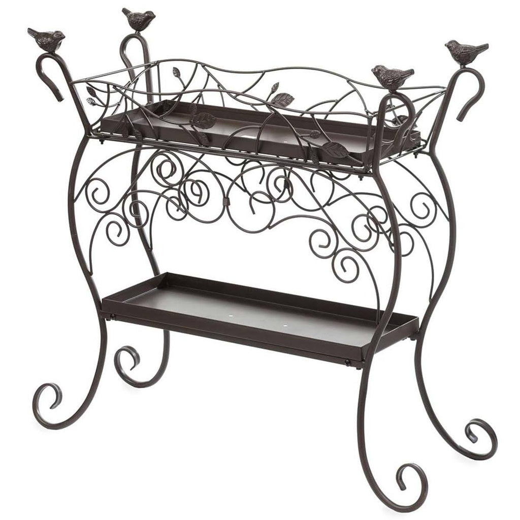 Cast Iron Plant Stand with Birds Z982065