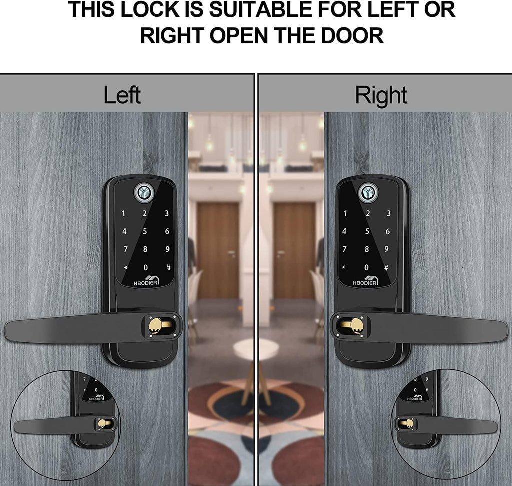 Black 5-in-1 Smart Door Lock with Keypad T94778