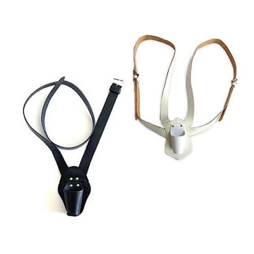 Black Leather Double Harness Carrying Belt I671