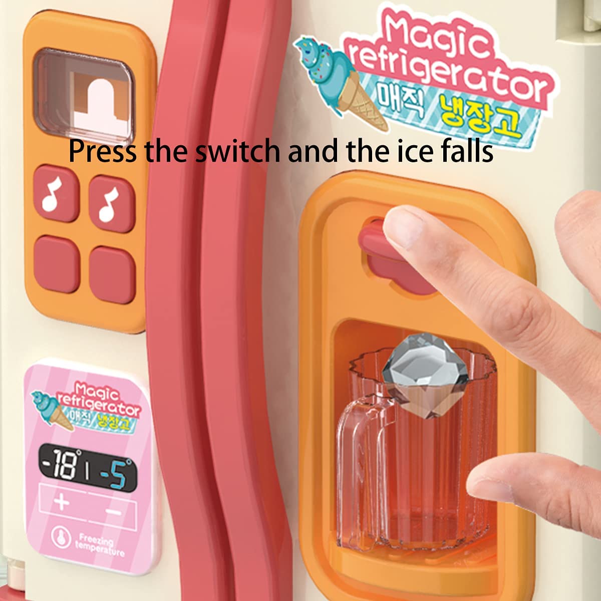 39 PCS Red Kids Play Refrigerator Toy W47109